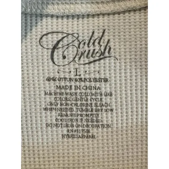 NASA 1981 Waffle Knit Thermal Top Women’s Large Long Sleeve - Picture 5 of 5